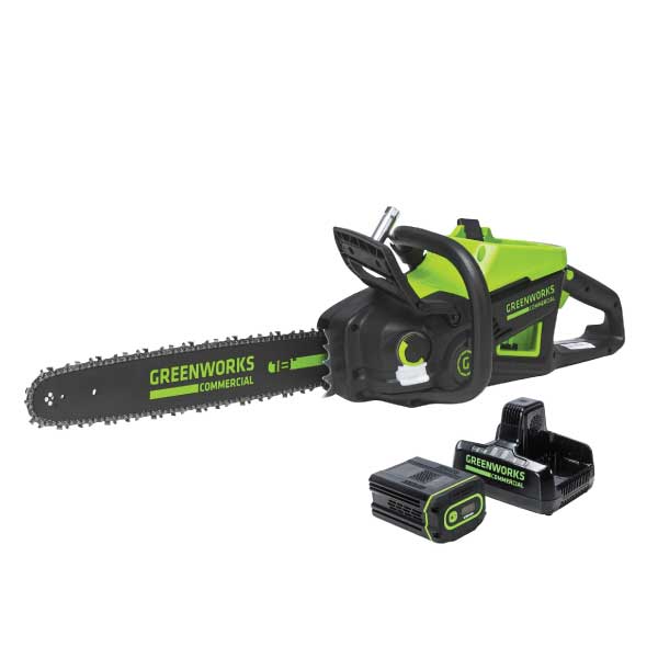 82V 18" 2.7kW Chainsaw with 4Ah Battery and Dual Port Charger